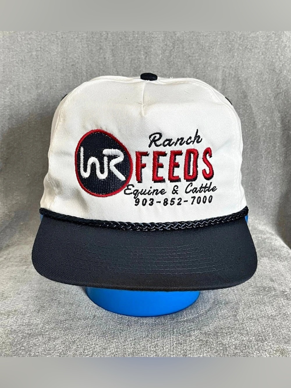 Whiskey Bent Hat Co. Ranch Feeds Trucker Rope Hat SnapBack Cap